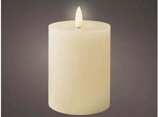 LED svíčka Lumineo 7x11,2 cm, krémová