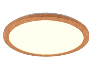 Stropní LED osvětlení Camillus 40 cm, kulaté, imitace dřeva