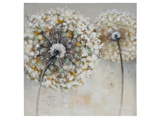 Ručně malovaný obraz Pampelišky III 60x60 cm, olejomalba