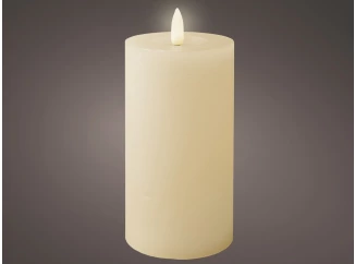 LED svíčka Lumineo 7x15 cm, krémová