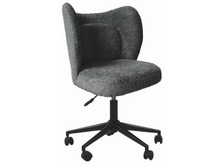 Pracovní židle na kolečkách Mia, kouřově šedá strukturovaná látka