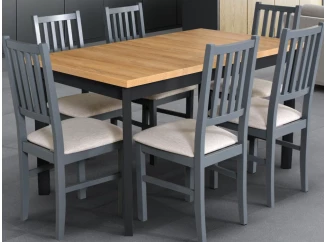 Obdélný jídelní stůl Maxim 120x80 cm, dub artisan/černý