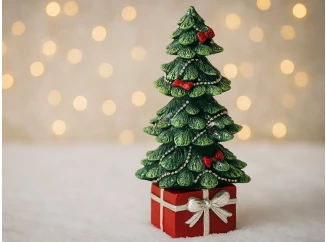 Dekorace Vánoční stromeček 15 cm, zelená