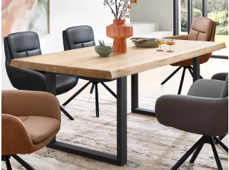 Jídelní stůl z dubového dřeva Chris U, 200x100 cm