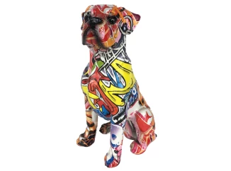 Dekorační soška Graffiti pes, 20 cm