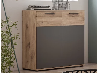 Skříňka Mason 80 cm, dub/šedá