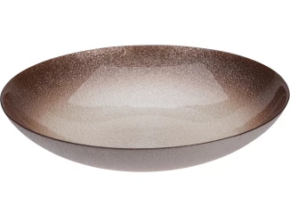 Miska 30 cm, hnědá/krémová