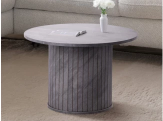 Kulatý stolek Brescia, 60 cm, šedý kámen