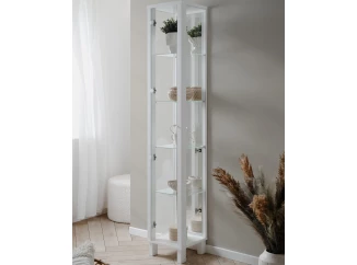 Vitrína se zrcadlem Elba, 33 cm, bílá