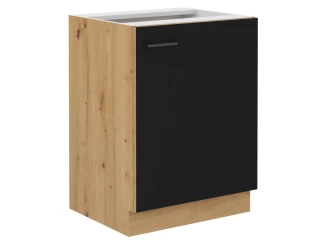 Dolní kuchyňská skříňka Modena, 60 cm, dub artisan/černá