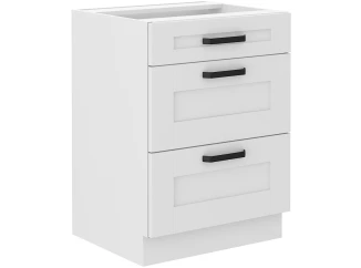Dolní zásuvková kuchyňská skříňka Luna, 60 cm, bílá