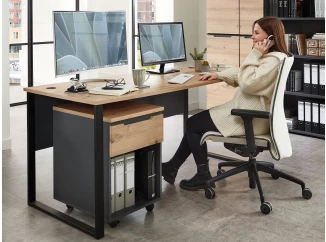 Psací stůl Memphis, 170 cm, dub artisan/grafit