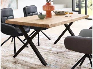 Jídelní stůl z dubového dřeva Chris X, 160x90 cm