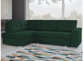 Rohová sedací souprava Stilo, zelená látka, levý roh