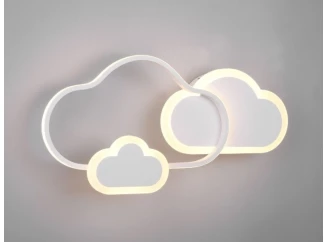 Stropní LED osvětlení tvar mraky, bílé