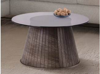 Kulatý konferenční stolek Foggia, 60 cm, dub