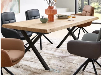 Jídelní stůl z dubového dřeva Chris X, 200x100 cm