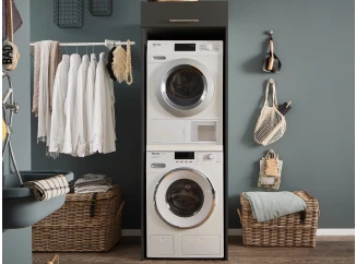 Skříň na pračku a sušičku Mr. Sauber, antracitová