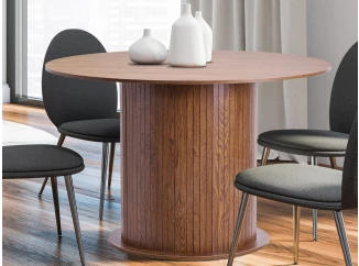 Kulatý jídelní stůl Seline, 120 cm, dub