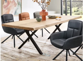 Jídelní stůl z dubového dřeva Chris X, 240x100 cm