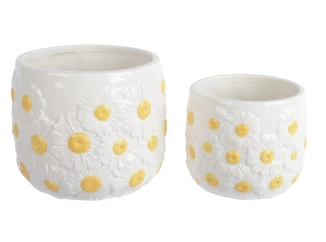 Obal na kvetináč (2 ks) Heřmánek