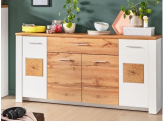 Komoda se šuplíkem Matera, 164 cm, starý dub/bílá