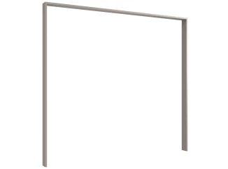 Paspartový rám k šatní skříni Tilburg, 228 cm, šedá sahara