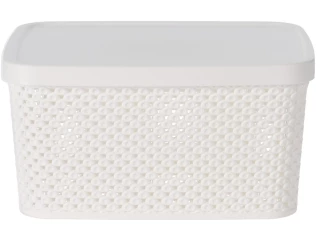 Úložný box s víkem Diamond 3,5 l, černý/bílý