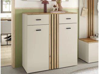 Skříňka s policemi/botník Lima, béžová kašmír/dub evoke