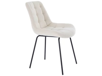 Jídelní židle Floretina, krémová strukturovaná látka