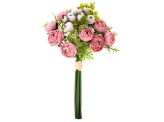 Umělá kytice Pryskyřníky, růžová