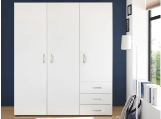Šatní skříň Harry, 150 cm, bílá