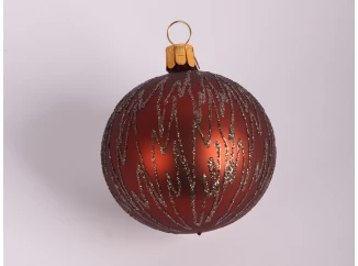 Vánoční ozdoba Koule 6 cm, hnědá