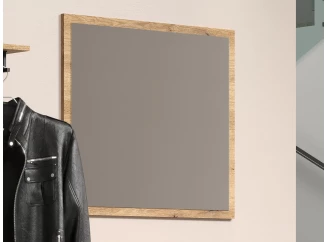 Nástěnné zrcadlo Esteban 80x70 cm, dub evoke