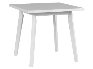 Čtvercový jídelní stůl Norveg 80x80 cm, bělená borovice/bílý