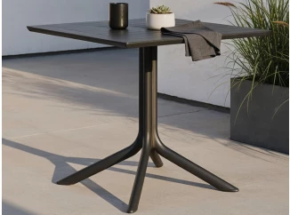 Čtvercový zahradní stůl Panta 80x80 cm, antracitový