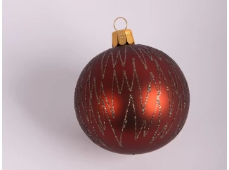 Vánoční ozdoba Koule 7 cm, hnědá