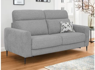 Rozkládací pohovka na trvalé spaní Georgia, světle šedá látka