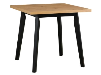 Čtvercový jídelní stůl Norveg 80x80 cm, dub artisan/černý