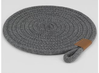 Podložka pod hrnec LifeStyle 20 cm, tmavě šedá bavlna