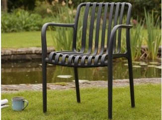 Zahradní židle s područkami Pixa, antracitová