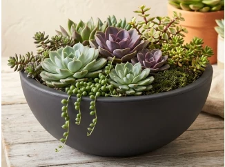 Květináč Kanten 40x16 cm, antracitový