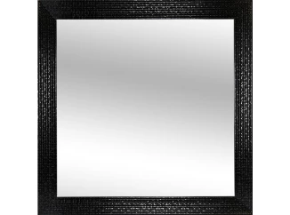 Nástěnné zrcadlo Glamour 40x40 cm, černá struktura