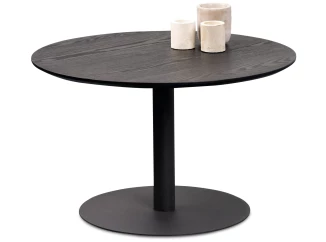 Kulatý konferenční stolek Ida, 60 cm, černý jasan