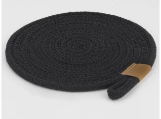 Podložka pod hrnec LifeStyle 20 cm, černá bavlna