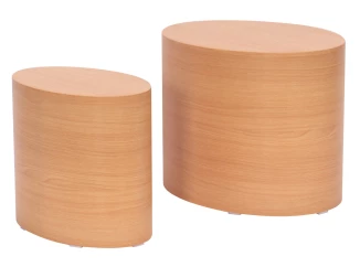 Sada oválných stolků Alvo, buk, 2 ks