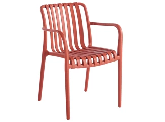Zahradní židle s područkami Pixa, terracota