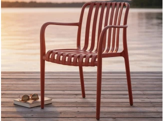 Zahradní židle s područkami Pixa, terracota