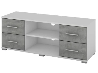 TV stolek Oskar TV, bílý/beton, 120 cm