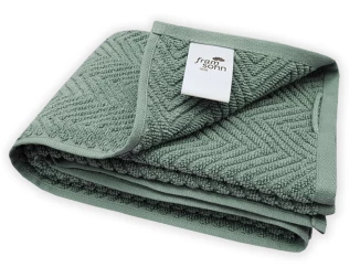 Osuška Ocean, BIO bavlna, tmavě zelená, vlnkovaný vzor, 75x150 cm